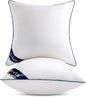 Siluvia 20"x20" Pillow Inserts Set of 2 Decorative Square Square Throw 20 Pillows with 100% Cotton Cover for Sofa, Couch, and Bed - White