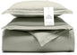 BOLL & BRANCH Signature Hemmed Duvet Set - Full/Queen, Sageleaf - Luxury 100% Organic Cotton - 1 Duvet Cover, 2 Shams - Buttery Soft, Hidden Closures