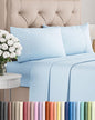 Twin 4 Piece Sheet Set - Comfy Breathable & Cooling - Ultra-Soft Hotel Luxury Bedding Set with 8-16 Inch Deep Pockets - 1 Flat & 1 Fitted Sheet & 2 Pillowcases - Wrinkle Free & Easy Care - Baby Blue