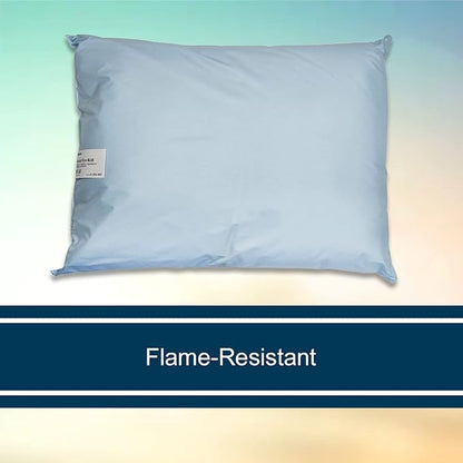 McKesson Medical Pillow [12 Count] Reusable Hospital Bed Pillows, Vinyl Cover, Fluid Moisture and Stain-Resistant, Blue, 20 in x 26 in