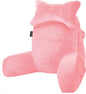 SLIGUY Reading Pillow for Sitting in Bed Couch Adult, Back Pillow with arm Support and Pockets, Adult Back Pillow Bed Chair for Rest, Reading, Watching TV, Gaming for Boys and Girls Pink