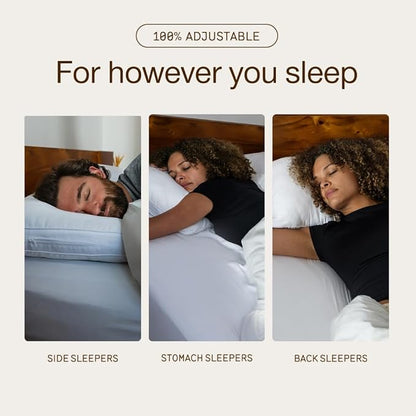 Coop Home Goods Essence Down Alternative Pillow Set of 2, Queen Size, Best Pillows for Sleeping, Adjustable Alternative to Down Pillows, Luxury Hotel Pillow for Back, Stomach or Side Sleepers
