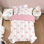 SANDJEST Bow Duvet Cover Sets Full Size for Kids Girls, Incude 1 Polyester Comforter Cover 80x90 Inches and 2 Pillowcases 20x26 Inches, Comforter Not Included, Gift for Christmas Birthday