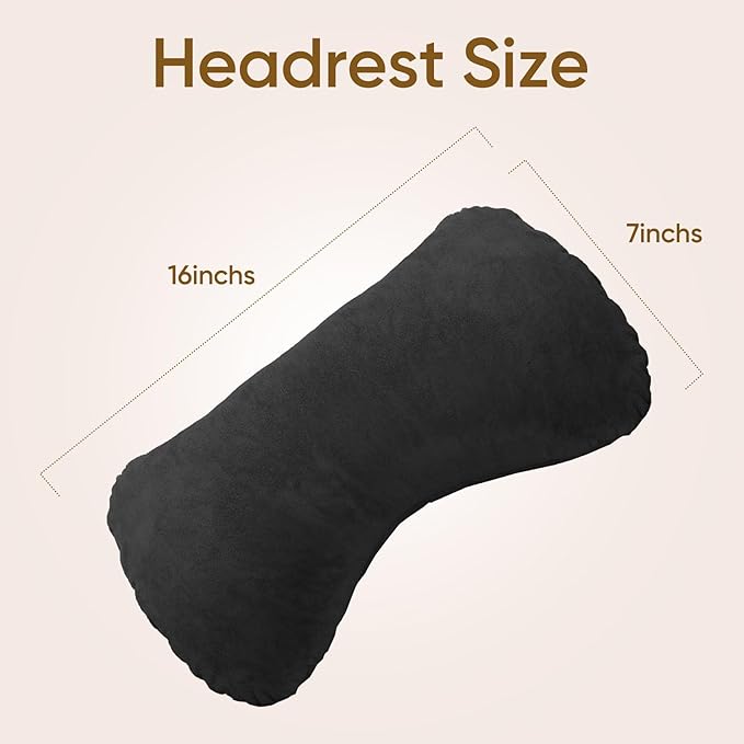 Reading Pillow for Sitting in Bed Adult, Reading Pillow with Shredded Memory Foam (Black, Extra Large 25" H)