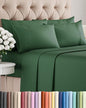 King Sheets Set 6 Piece - Bed Sheets King Size - Soft Hotel Luxury Bedding - Cooling, Comfy & Breathable - 1 Flat & 1 Fitted & 4 Pillowcases w/ Deep Pockets - Wrinkle Resistant & Fade Free - Emerald