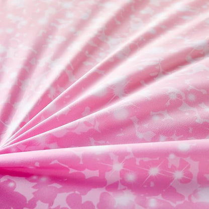 URBONUR 6Pcs Queen Comforter Set for Girls Multicolor Gradient Glitter Tie Dye Pink Blue Bedding Set with Sheets, Soft Fluffy All Season Kids Teen Bed in A Bag