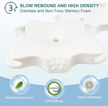 Cervical Pillow for Neck Pain Relief, Memory Foam Pillow, Ergonomic Contour Bed Pillow, Soft for Side Sleep Stomach Sleeping and Back Sleepers