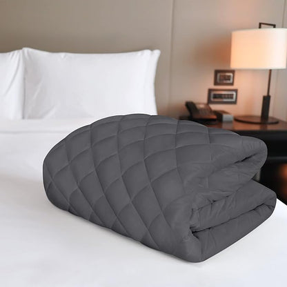 Utopia Bedding Quilted Fitted Mattress Pad, Full Size, Elastic Fitted Mattress Topper Protector and Cover with Deep Pocket Stretches up to 16 Inches, Machine Washable (Grey)