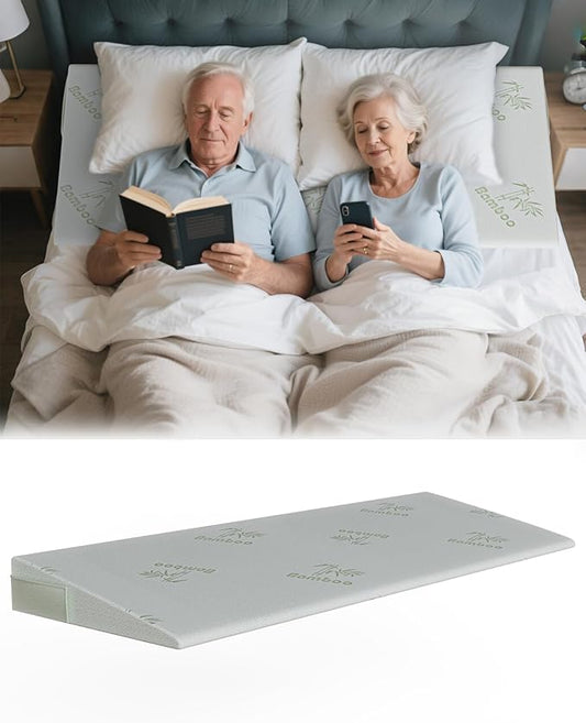 Mattress Wedge for Acid Reflux,Extra Wide Wedge Pillow Inclined,Mattress Elevator&Lifter,Wedge Pillow for Headboard for Relief from Reflux,Post Surgery,Snoring (6" Height, King)