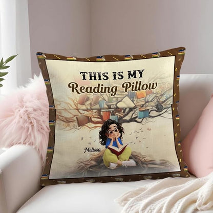 ENCYCOM Personalized Book Reading Pocket Pillow - Custom Reading Pillows with Name – Uniqua Gift for Bookworm Girls, Women Who Love Books, Perfect for Bed or Cozy Corner (Reading Pillow 10)
