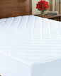 Quilted Fitted Mattress Pad Queen Size - Elastic Fitted Mattress Topper Protector & Cover - Breathable, Soft, Low Profile Top Cover with 8-16 Inch Deep Pockets - Easy-Fit & Machine Washable - White