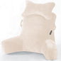SLIGUY Reading Pillow-Bed Rest Pillow with Detachable Neck Roll & Higher Support Arm for Sitting in Bed Couch or Floor-Backrest Reading Pillow Adult Back Pillow for Reading/Watching TV/Gaming,Beige