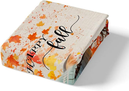 Castle Fairy Happy Fall Bedding Set King Size for Woman MenCute Watercolor Cat Cartoon Animal Comforter Cover with 2 PillowcasesAutumn Maple Leaves Tree Rustic Duvet Cover Set Microfiber Quilt Cover