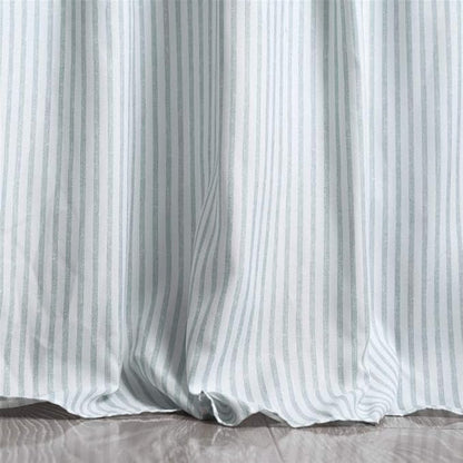 Lush Decor Ticking Stripe Bedspread King Size 3 Piece Set Lake Blue - Ruffle Bedding Set King Bedspreads - Striped Bedding - Farmhouse & Coquette Decor
