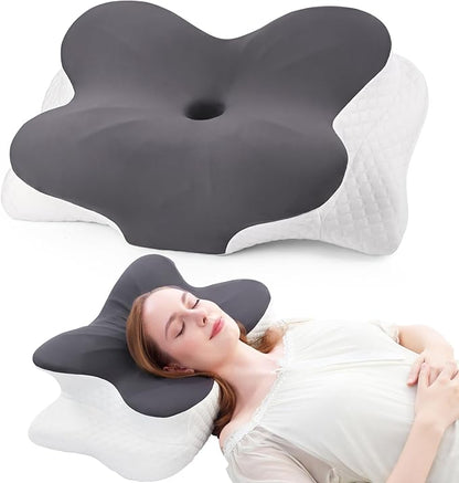 Cervical Pillow for Neck Pain Relief, Contour Memory Foam Pillows, Adjustable Orthopedic Pillow with Cooling Case for Side, Back, Stomach Sleepers, Ergonomic Neck and Shoulder Support