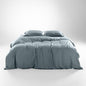 Olive + Crate Tencel Eucalyptus Cooling Duvet Cover Set - Hypoallergenic, Lyocell Tencel Duvet Cover - Soft, Temperature Regulating with Hidden Button Closure & Corner Ties - King Size [Basalt Blue]
