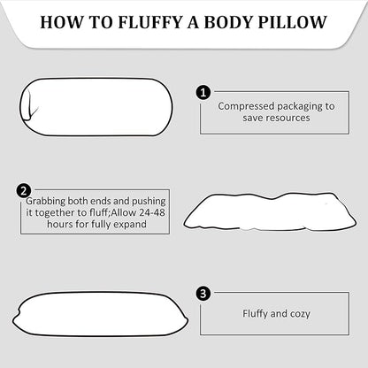 Basic Beyond Memory Foam Pillows - Long Body Pillows for Adults, 20x54, Side & Back Sleepers