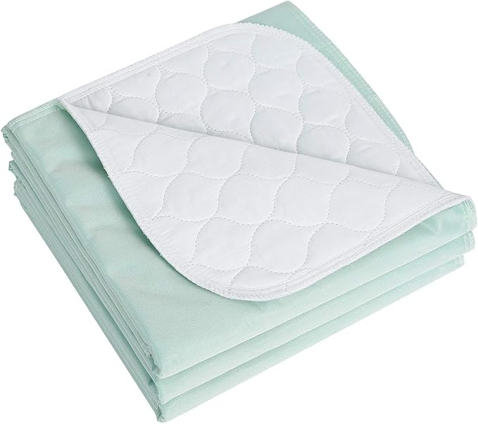 Washable Waterproof Incontinence Bed Pads - 34 x 36 Inch Reusable Underpad Sheet for Chair, Sofa and Mattress Protectors Pack of 3