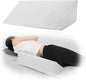 Bed Wedge Pillow for Side Sleeping Foam Filled Body Positioning Triangle Pillow Suitable for Pregnancy and Surgery Prevent Bed Sore for Leg and Back Support with Pillow Case (White)