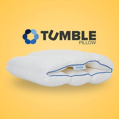 TUMBLE 6-Chamber Adjustable Bed Pillow & Pillowcase | Back, Side & Stomach Sleepers | Cooling Cover | Memory Foam & Gel Fiber Fill | Customize Your Comfort | CertiPUR/Oeko-Tex | Standard Queen 1 Pack