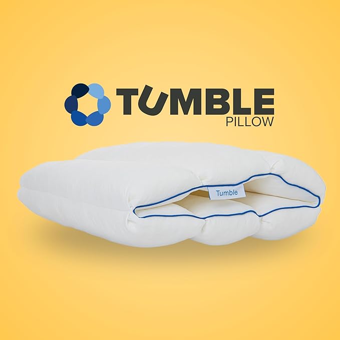 TUMBLE 6-Chamber Adjustable Bed Pillow & Pillowcase | Back, Side & Stomach Sleepers | Cooling Cover | Memory Foam & Gel Fiber Fill | Customize Your Comfort | CertiPUR/Oeko-Tex | Standard King 1 Pack