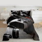 Feelyou Gaming Bedding Set Boys Game Controller Comforter for Kids Girls Teens Modern Gamer Headset Comforter Set Youth Gaming Console Video Game Decor Duvet Set with 1 Pillow Case Twin Size Black