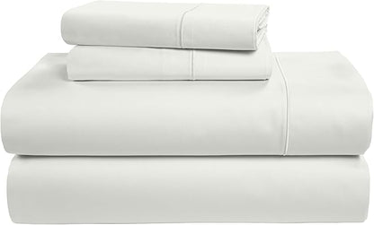 LANE LINEN 100% Egyptian Cotton Bed Sheets sábanas Queen, Soft & Comfy Luxury Hotel Like Thick Bedding Sheets & Pillowcase Set, Machine Wash Cooling 15'' Queen Deep Pocket Sheet Set - Vaporous Gray