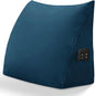 Triangular Reading Pillow Wedge Headboard Back Support Pillow for Sitting up in Bed Daybed Bolster Backrest Couch Sofa Corner Cushion Medium Velvet Black