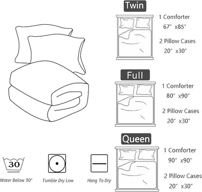 Cartoon Space Theme Bedding Comforter Set Queen Size for Kids Teens and Adults Astronauts Printed Quilt Set for Bedroom Soft Microfiber Print Quilt Set with 1 Comforter and 2 Pillowcases