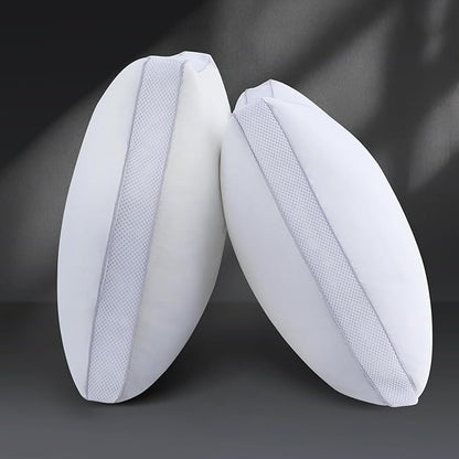 Goose Down Bed Pillows Queen Size Set of 2 (White), Hotel Collection Pillows for Sleeping, Gusseted Pillow for Side, Back, or Stomach Sleepers, 20" x 30"