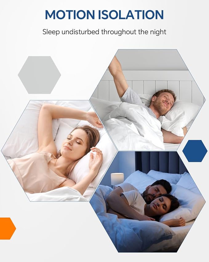 BEDELITE King Mattress Topper Dual Layer 4 Inch Memory Foam Mattress Topper, 2 Inch Pilow Top Mattress Pad and 2 Inch Premium Gel Foam Mattress, with Stretchable Pockets Up to 6"-24"
