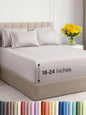 Extra Deep Full Sheet Set - 6 Piece Breathable & Cooling Sheets - Hotel Luxury Bed Sheets Set - Easy & Secure Fit - Soft, Wrinkle Free & Comfy Sheets Set - Light Grey Sheet Set with Extra Deep Pockets