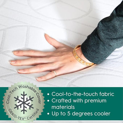 Sleepyhead Queen 3 Inch Premium Gel Mattress Topper – Cooling Gel Memory Foam Bed Topper – Pressure Relief, Washable Cover, CertiPUR-US Certified, Soft Mattress Pad (Queen 3")