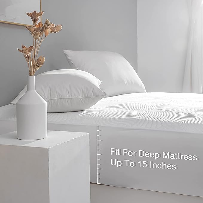 California King Size Electric Heated Mattress Pad - Bed Warmer with Memory & Preheat Functions, 12 Heat Settings Dual Control for 1-12 Hours Auto Off, Lighted Button