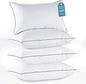 HUXMEYSON King Size Pillows Set of 4, Luxury Hotel Bed Pillows Set with Down Alternative Filling for Side and Back Sleepers