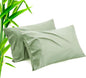 TELUS Green Pillow Cases Queen Size 2 Pack, Bamboo Rayon Cooling Pillowcases with Envelope Closure, Cool Breathable Pillow Cover for Hot Sleepers & Night Sweats, 20x30 inch