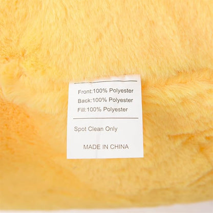 A Nice Night Faux Fur Reading Pillow Bed Wedge Large Adult Children Backrest with Arms Back Support for Sitting Up in Bed/Couch for Bedrest,Yellow