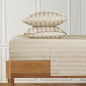 URBANHUT 1000 Thread Count Damask Striped Twin Size Egyptian Cotton Sheets, Long Staple Soft & Breathable, 4 Pc Bed Sheet Sets, Luxury Hotel Sateen Sheets Fits 16" Deep Pocket - Ivory