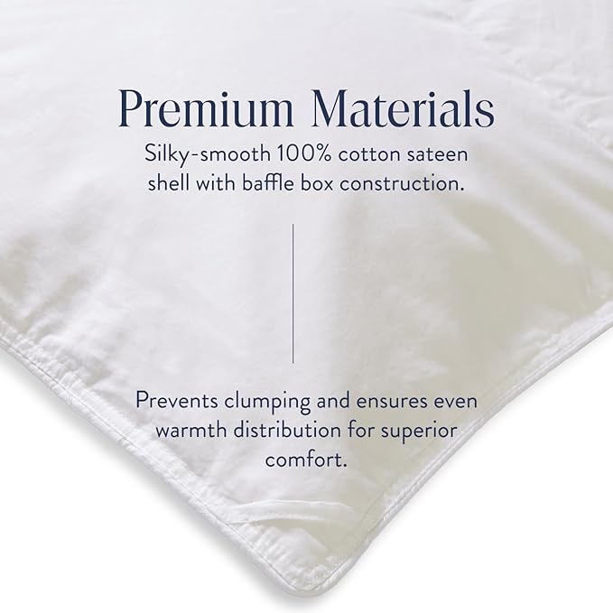 Brooklinen Ultra Warm Luxury Down Comforter, 100% Natural Canadian Duck Down Duvet Insert - 750 Fill Power, Baffle Box Construction, 100% Cotton Shell, Full/Queen Size Comforter