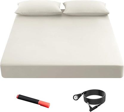 Grounding Sheet,90% Cotton + 10% Silver Fiber, Improves Sleep, Healthy Sleep Therapy(White, (78.1 * 80.1 * 15.1 inch))
