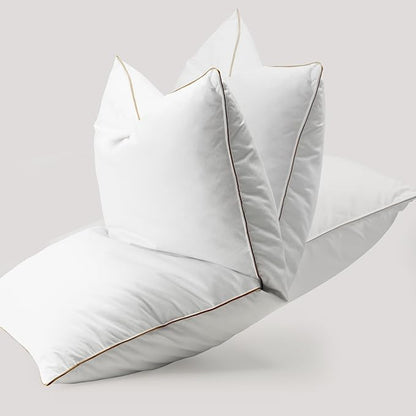 Bafode Goose Feather Bed Pillows, Standard Size Set of 2, HotelPillows for Sleeping, Soft Down Alternative Pillows 20x26