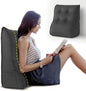 Daneey Reading Pillow for Bed Adult, Back Support Pillow for Bed, Sit Up Pillow Backrest Velvet, Black, 20 * 9 * 22IN