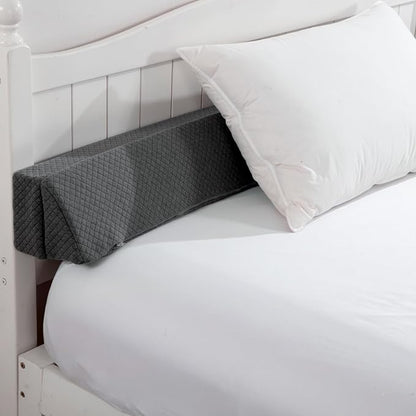 MABOZOO Pillow Wedge for Headboard Gap,Grey Bed Wedge Gap Filler Queen Size,Foldable Bed Wedge Pillow for Headboard,Foam Mattress Gap Filler,60"x6"x6"