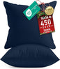 Utopia Bedding 16x16 Pillow Inserts, Set of 2, Navy – Indoor Decorative Throw Pillows for Bed, Sofa & Couch – Soft, Supportive & Fluffy Cushion Inserts
