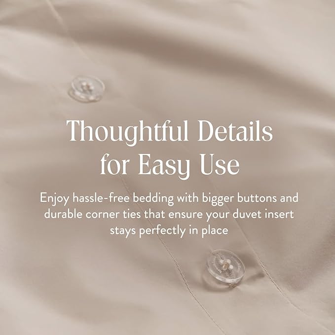 Brooklinen Luxury Sateen Duvet Cover Set - 100% Cotton, Full/Queen Size in Pebble - Includes 1 Duvet Cover and 2 Standard Pillowcases - Best Full/Queen Duvet Covers