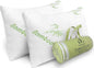 Rayon Derived from Bamboo Pillows Standard Size Set of 2 - Adjustable Shredded Memory Foam for Sleeping - Cooling & Breathable Pillowcase with Zipper - Back, Stomach, Side Sleeper 26x20 Inch