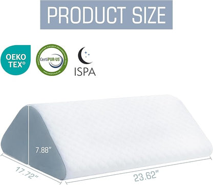 Knee Wedge Pillow Bed Wedge Pillow for Sleeping, Wedge Pillows for After Surgery Leg Pillow for Knee Pain Relief, Back Pain, Sciatica, Hip Support