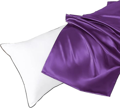 HUXMEYSON Body Pillow with Satin Pillowcase, Body Pillow for Adults, Removable Cover, (20"x54")