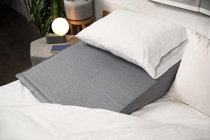 Self-Inflating Bed Wedge Pillow | Lightweight for Travel | Wedge Pillow for Sleeping and Acid Reflux, Heartburn, and GERD Pillow (30 Inch - Checked Bag Version)