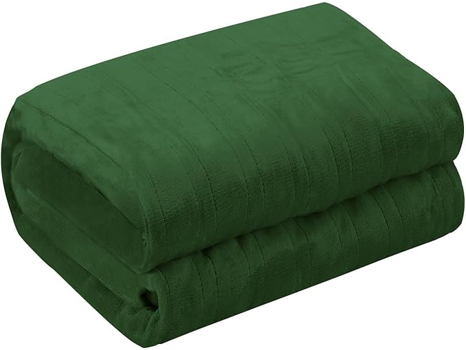Electric Heated Blanket Full Size 72”x84”,Cozy Soft Warmth with 5 Heating Settings 10 Hours Auto-Off, Long Cord Energy-Saving, for Bed, Fast Heating Machine Washable, Green